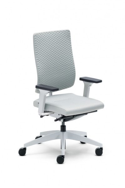 sedus black-dot air bd-125 lichtgrau / Membran lichtgrau Fußkreuz lichtgrau Ansicht vorne  bei Büro-Goertz Darmstadt und www.buero-ideen.de